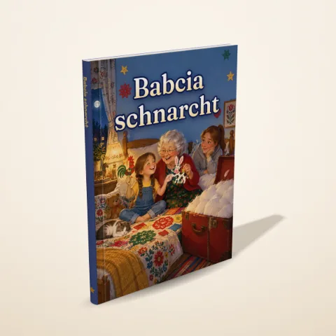 „Babcia schnarcht“ als gedrucktes Hardcover-Bilderbuch