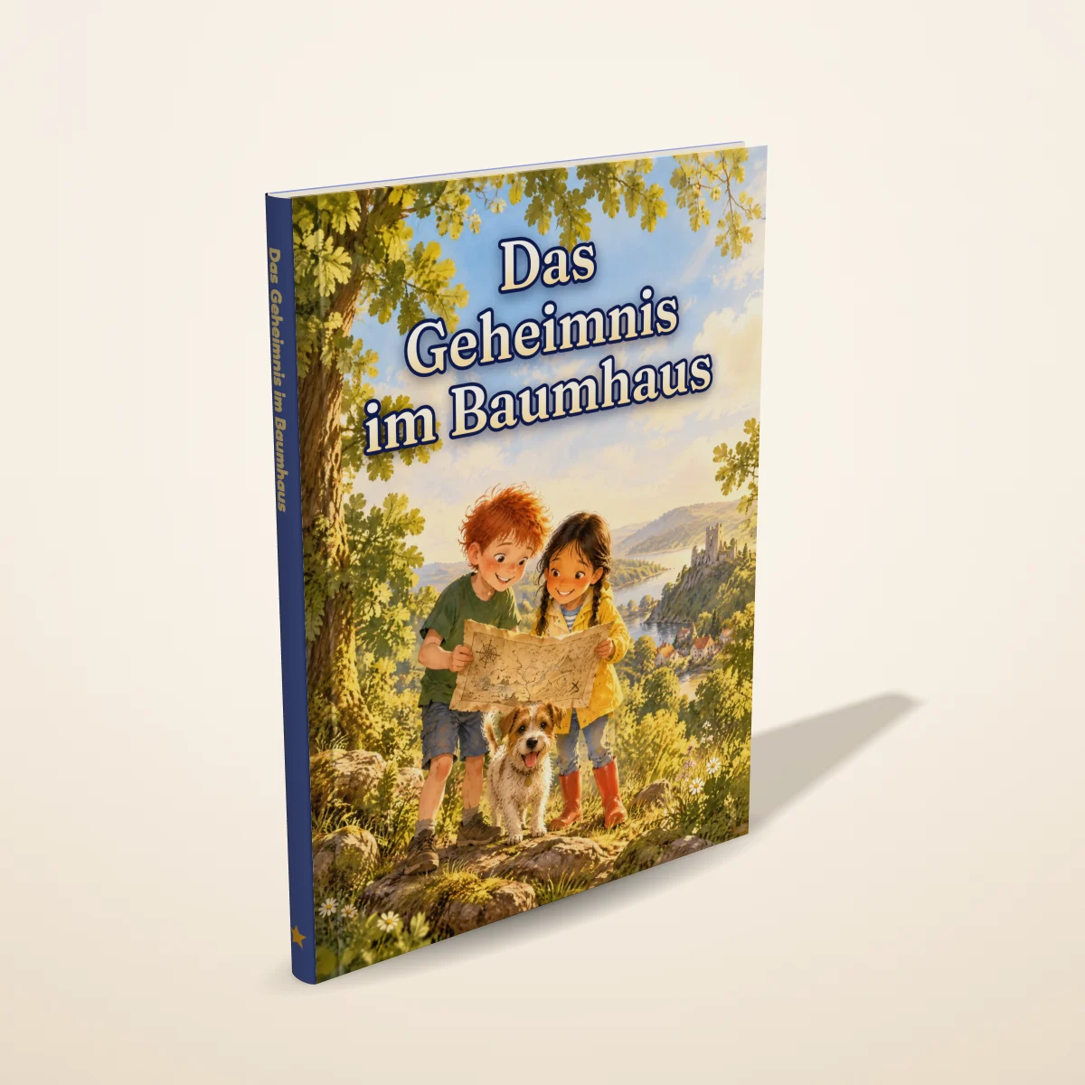 „Das Geheimnis im Baumhaus“ als gedrucktes Hardcover-Bilderbuch
