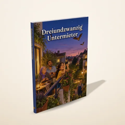 „Dreiundzwanzig Untermieter“ als gedrucktes Hardcover-Bilderbuch