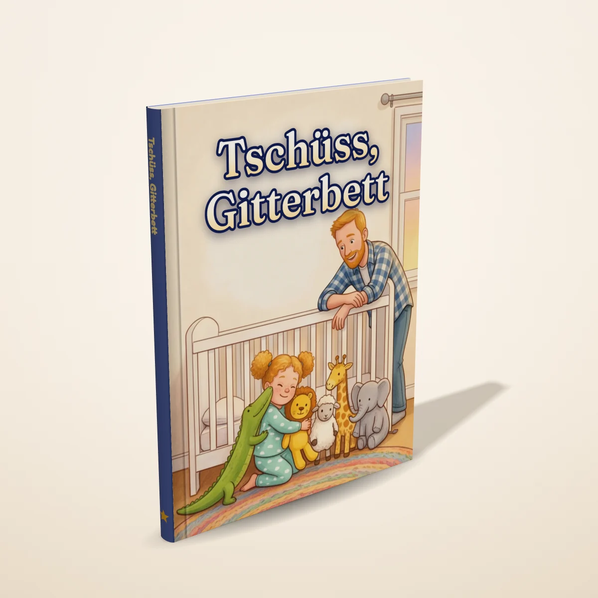 „Tschüss, Gitterbett“ als gedrucktes Hardcover-Bilderbuch