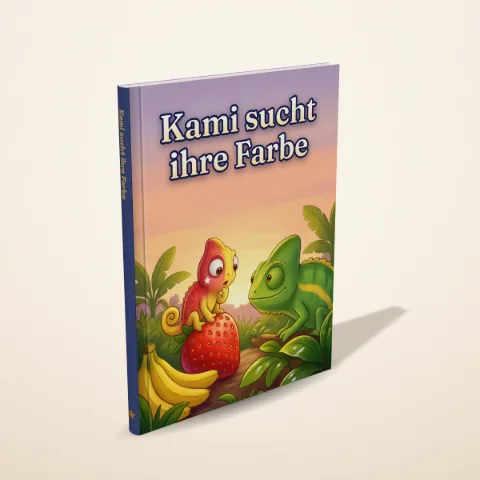 „Kami sucht ihre Farbe“ als gedrucktes Hardcover-Bilderbuch