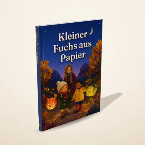 „Kleiner Fuchs aus Papier“ als gedrucktes Hardcover-Bilderbuch