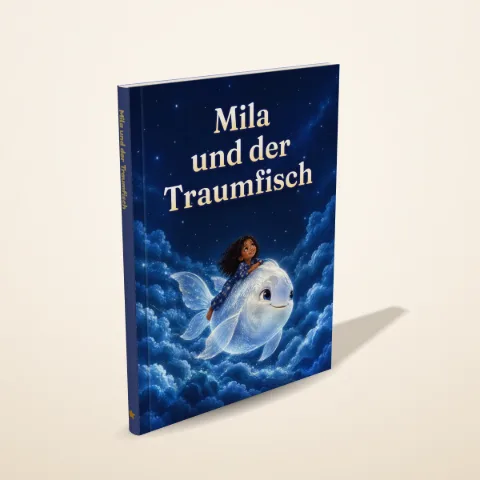 „Mila und der Traumfisch“ als gedrucktes Hardcover-Bilderbuch