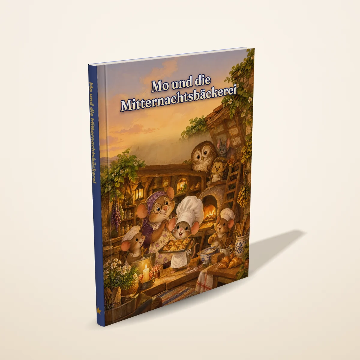 „Mo und die Mitternachtsbäckerei“ als gedrucktes Hardcover-Bilderbuch