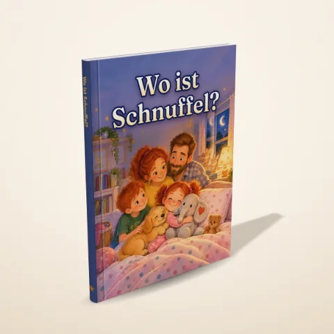 „Wo ist Schnuffel?“ als gedrucktes Hardcover-Bilderbuch