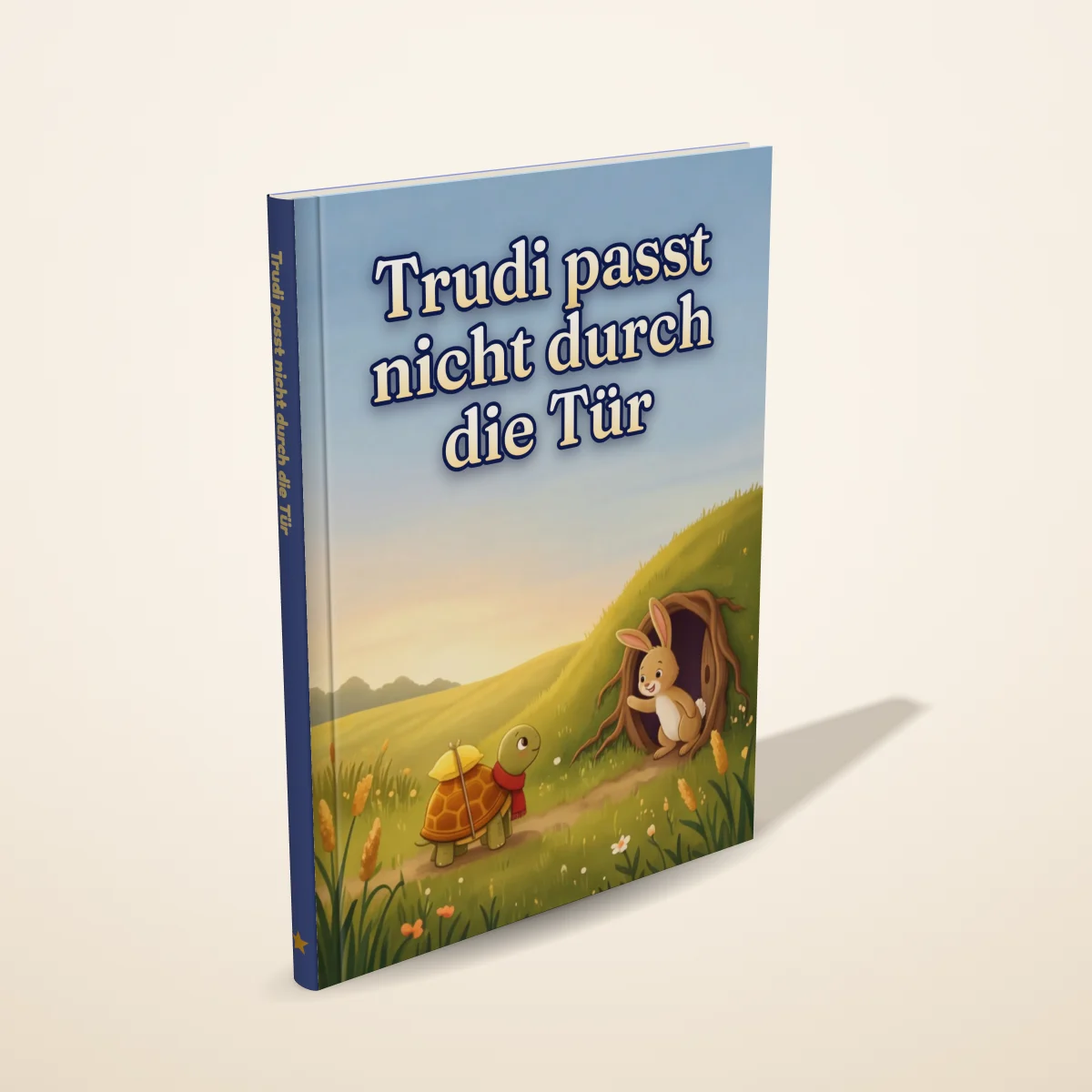 „Trudi passt nicht durch die Tür“ als gedrucktes Hardcover-Bilderbuch