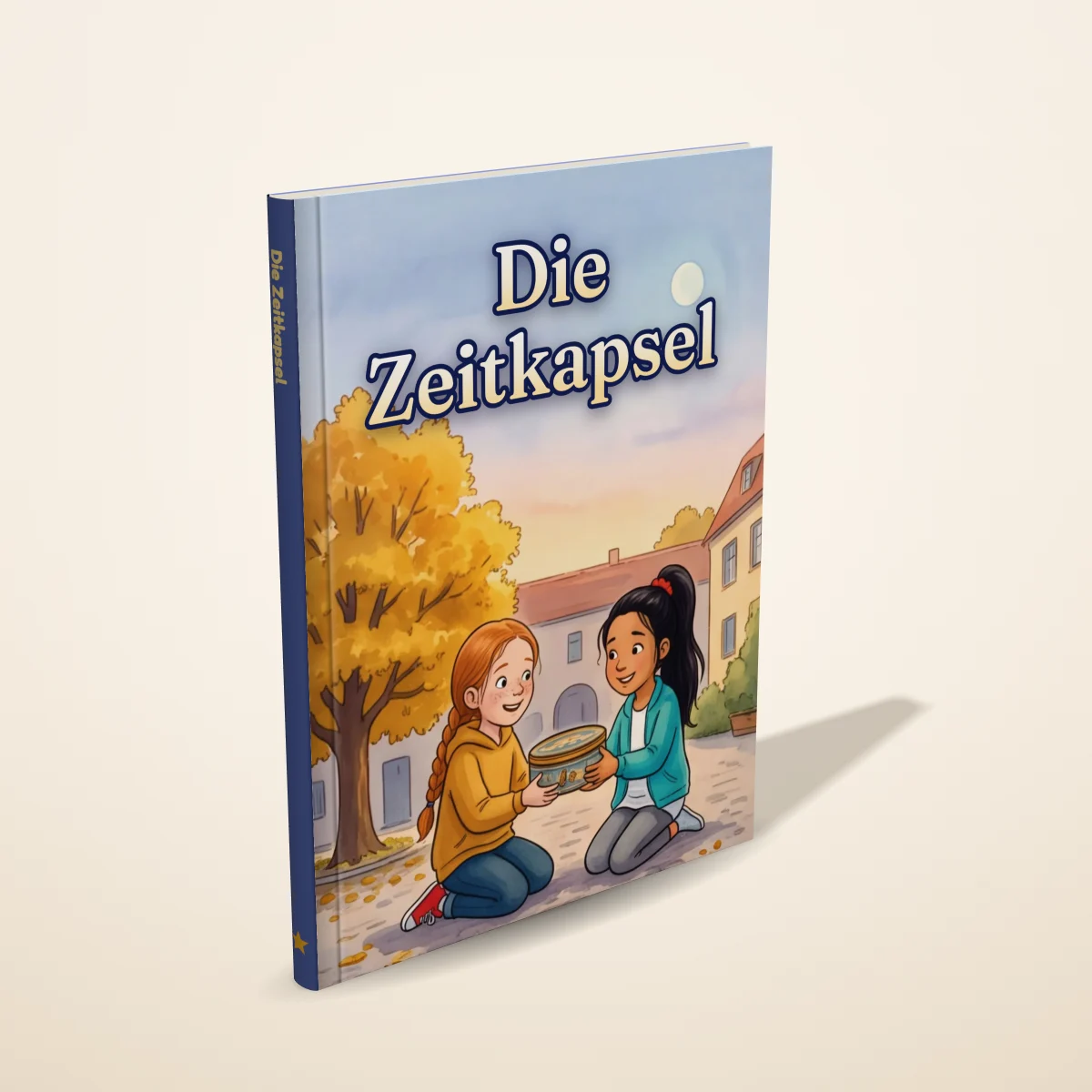 „Die Zeitkapsel“ als gedrucktes Hardcover-Bilderbuch